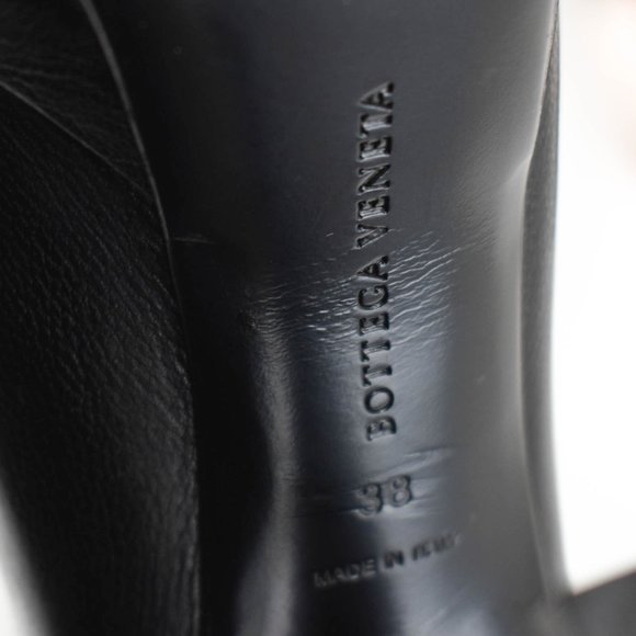 BOTTEGA VENETA: Black, Intrecciato Leather Boots - Picture 11 of 11